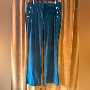 Forest Green Velvet Sailor Pants
